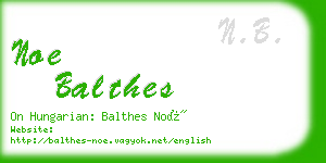 noe balthes business card